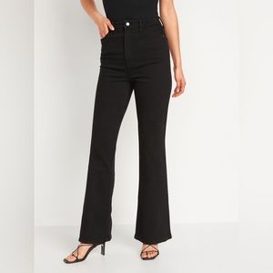 NWT Old Navy Higher High-Waisted Black-Wash Flare Jeans Size 12